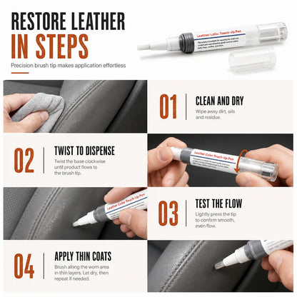 Leather Touch Up Pen For Shoes Bags Sofas And Jackets Color Restoration And Scratch Repair