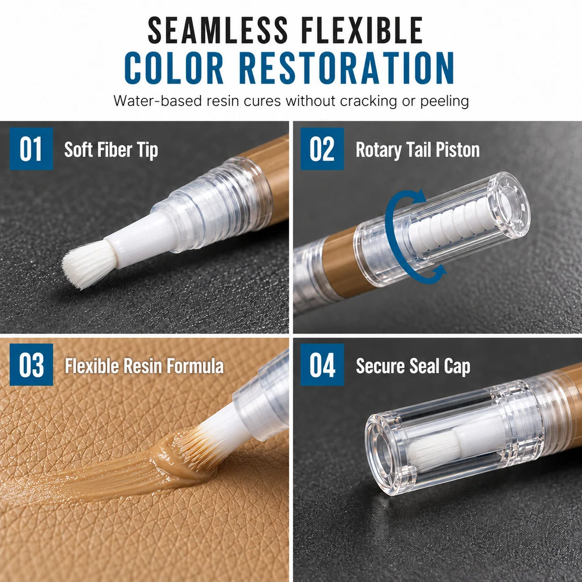 Leather Touch Up Pen For Shoes Bags Sofas And Jackets Color Restoration And Scratch Repair