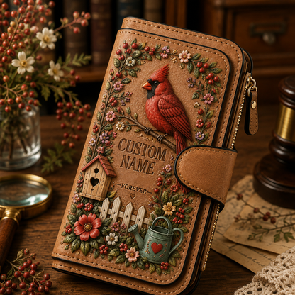 🌸 Personalized Garden Embossed Wallet - Perfect Gift For Her 🌿