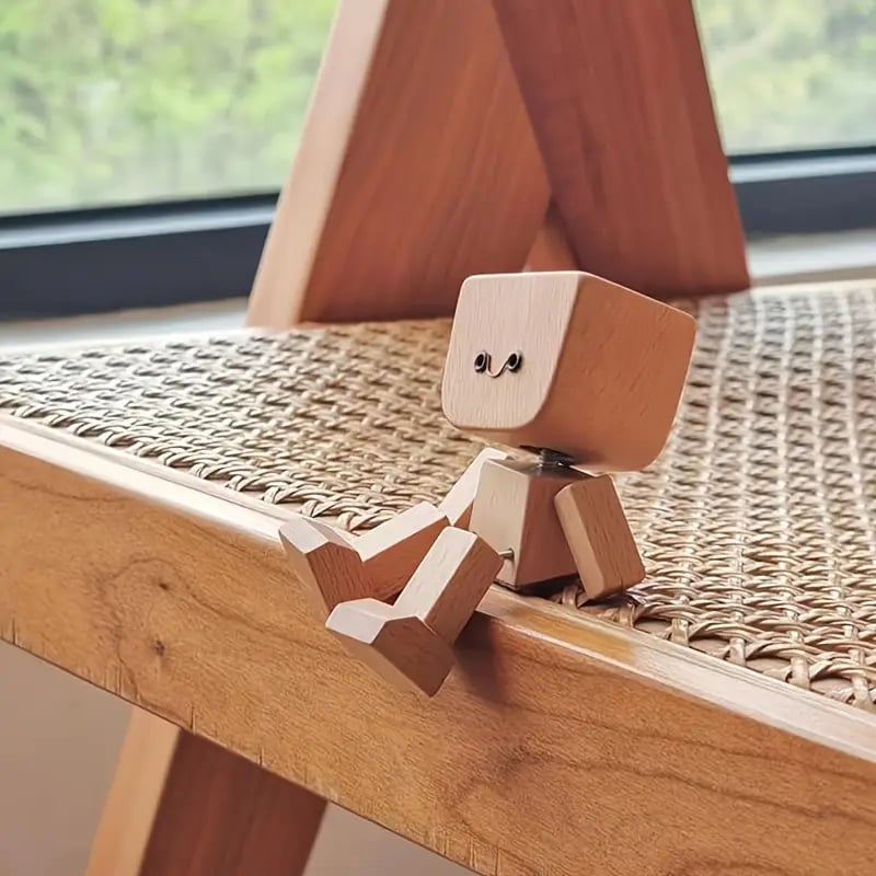 (🌲Early Christmas Sale- 49% OFF) Shaking Feet Wooden Doll - Sways with 12 Pcs Magnetic Expressions