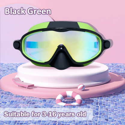 🏊‍♀️Buy 1 Get 1 Free🏊‍♀️-HD children's large frame waterproof and anti-fog swimming goggles