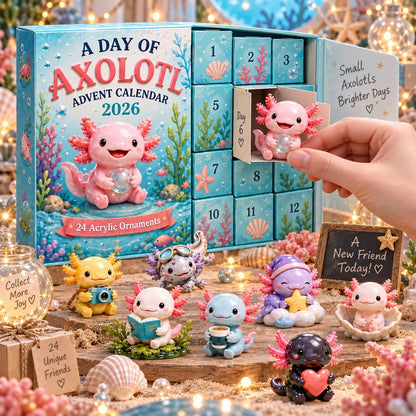 🏆Early Holiday Sale 49% OFF🎄🦎A Day Of Axolotl Advent Calendar 2026