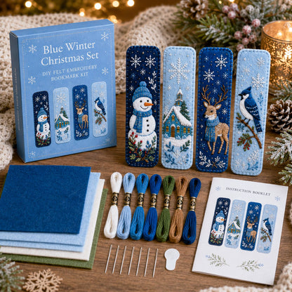 ⏳ Last Day 49% OFF – 🎄 DIY Felt Embroidery Bookmark Kit