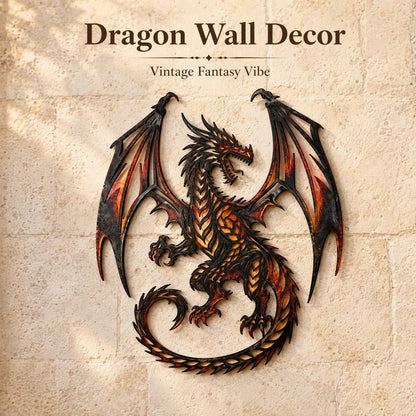 🐉‘Fiery Dragon’  Metal Wall Art