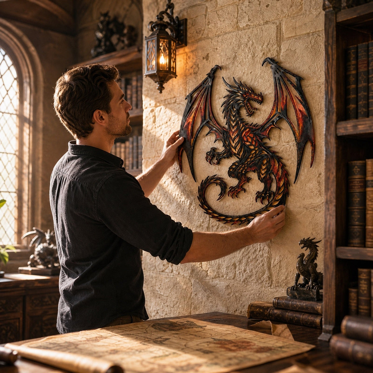 🐉‘Fiery Dragon’  Metal Wall Art