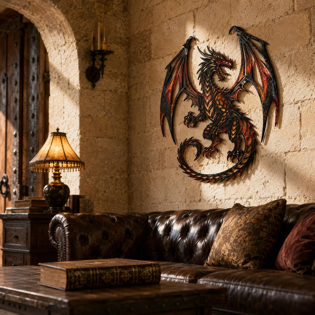 🐉‘Fiery Dragon’  Metal Wall Art