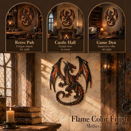 🐉‘Fiery Dragon’  Metal Wall Art