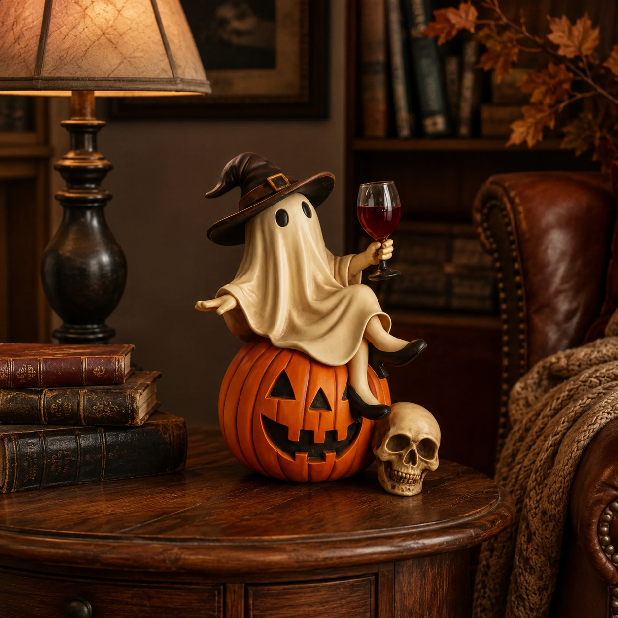 👻🍷Ghost Wine Night Halloween Decor