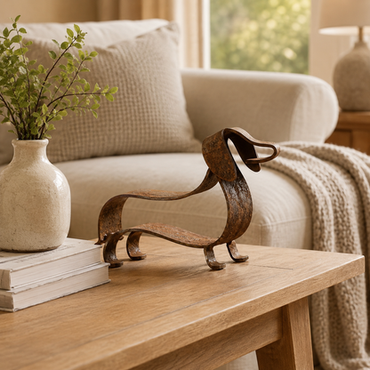 🔥🔥Rustic Dachshund Metal Sculpture