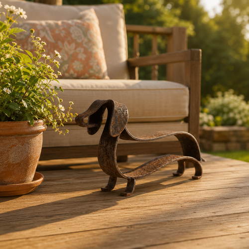 🔥🔥Rustic Dachshund Metal Sculpture