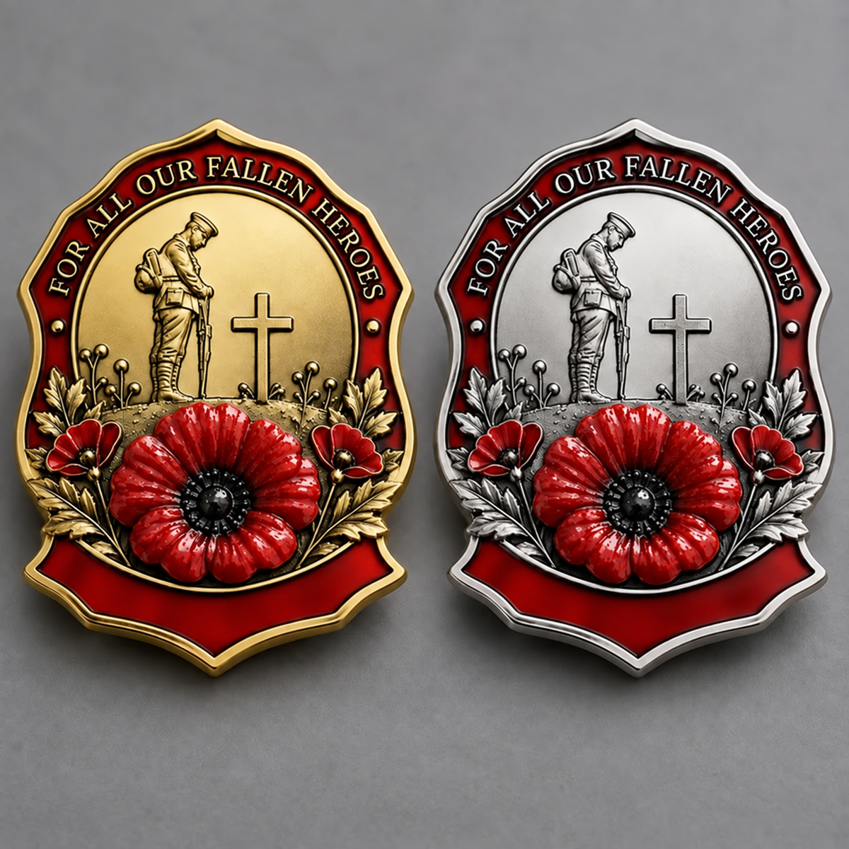 Limited Edition Red Poppy Remembrance Brooch – For All Our Fallen Heroes