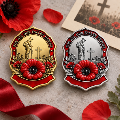 Limited Edition Red Poppy Remembrance Brooch – For All Our Fallen Heroes