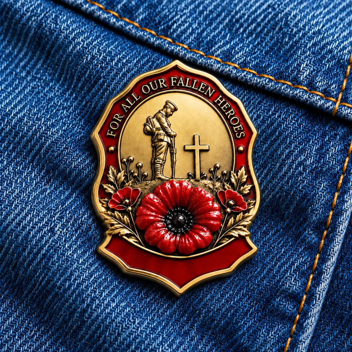 Limited Edition Red Poppy Remembrance Brooch – For All Our Fallen Heroes