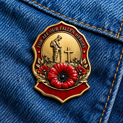 Limited Edition Red Poppy Remembrance Brooch – For All Our Fallen Heroes
