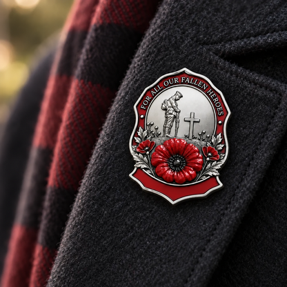 Limited Edition Red Poppy Remembrance Brooch – For All Our Fallen Heroes
