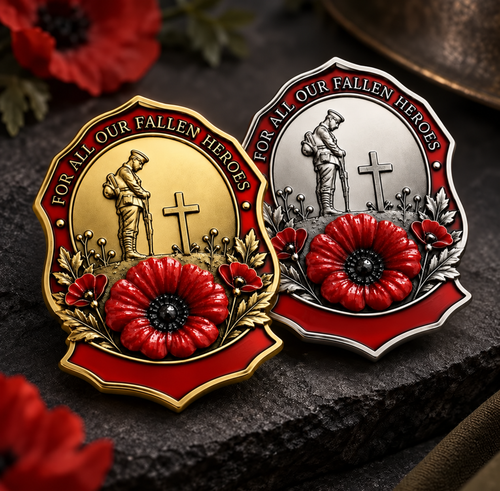 Limited Edition Red Poppy Remembrance Brooch – For All Our Fallen Heroes