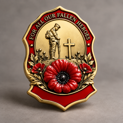 Limited Edition Red Poppy Remembrance Brooch – For All Our Fallen Heroes