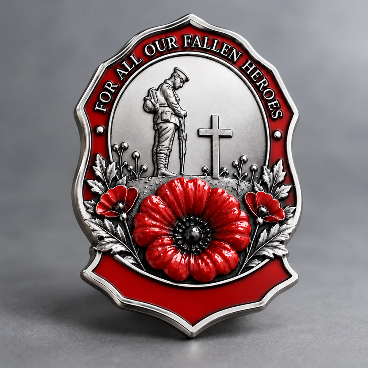 Limited Edition Red Poppy Remembrance Brooch – For All Our Fallen Heroes