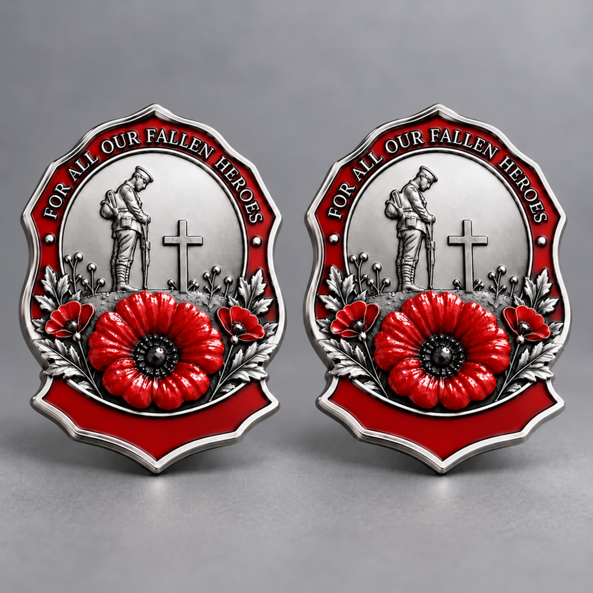 Limited Edition Red Poppy Remembrance Brooch – For All Our Fallen Heroes