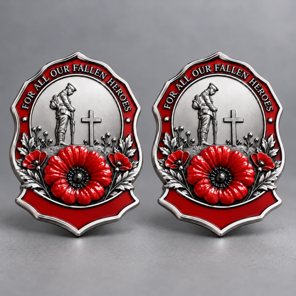 Limited Edition Red Poppy Remembrance Brooch – For All Our Fallen Heroes