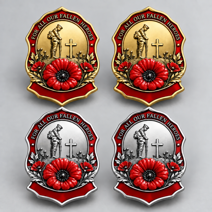 Limited Edition Red Poppy Remembrance Brooch – For All Our Fallen Heroes