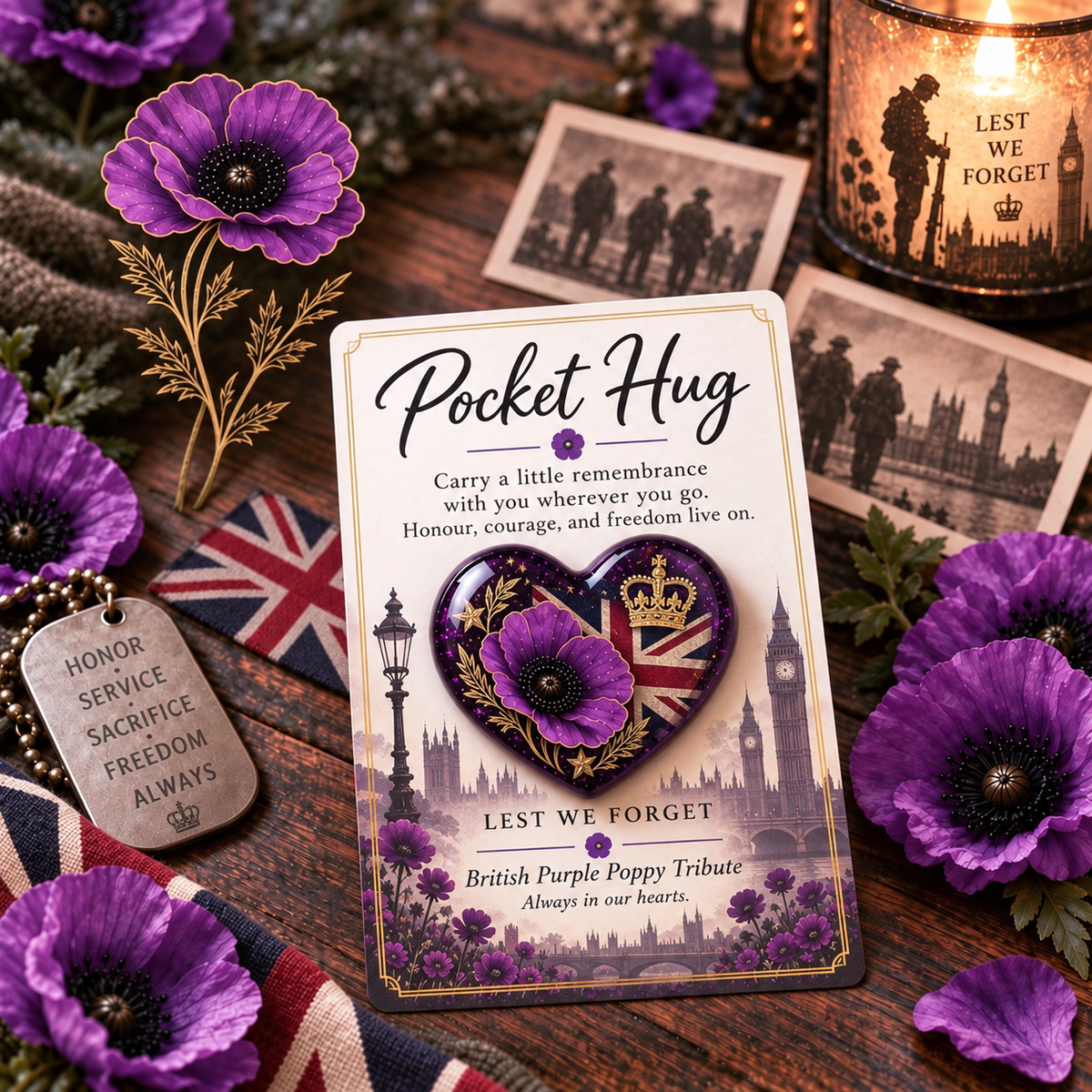 🌺 Pocket Hug™ Remembrance - A Little Keepsake of Love, Honor & Memories