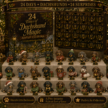 ✨CHRISTMAS KICKOFF 48% OFF - Dachshund Silly Moments Advent Calendar 2026 - 24-Day Festive Countdown Blind Box - Gift For Dachshund Lovers