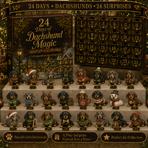 ✨CHRISTMAS KICKOFF 48% OFF - Dachshund Silly Moments Advent Calendar 2026 - 24-Day Festive Countdown Blind Box - Gift For Dachshund Lovers