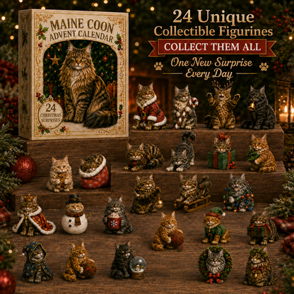 ✨CHRISTMAS KICKOFF 48% OFF -Maine Coon Moments Advent Calendar 2026 - 24-Day Festive Countdown Blind Box - Gift For Maine Coon Lovers