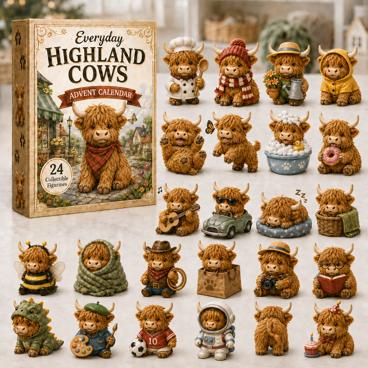 🐮 24 Days of Daily Highland Cows Advent Calendar