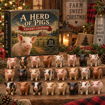 CHRISTMAS KICKOFF 49% OFF - Herd Of Pigs Advent Calendar 2026 - 24-Day Festive Countdown
