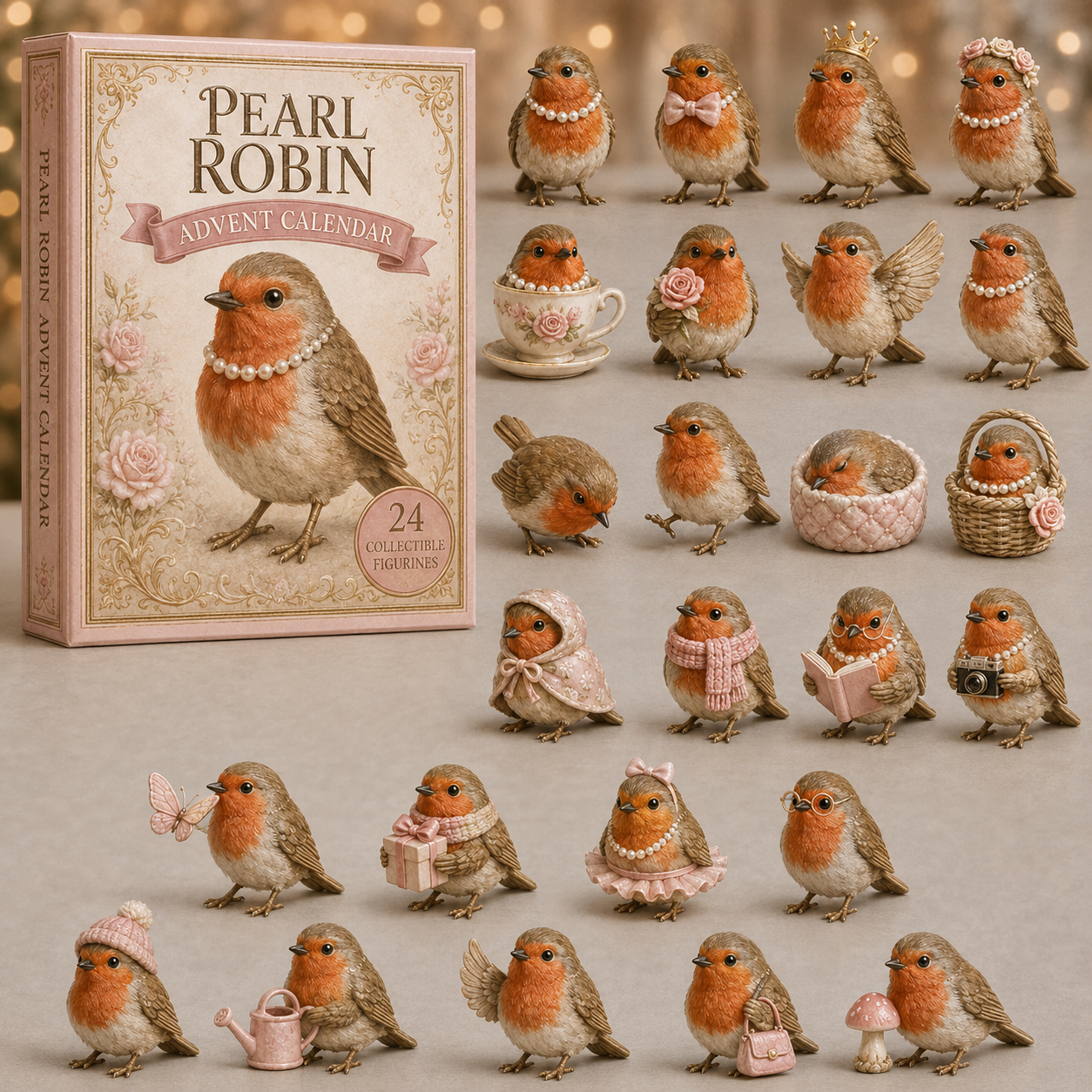 49% OFF - Robin Christmas Advent Calendar 2026 - 24-Day Festive Countdown,  Charms Blind Box - Gift For Robin Lovers