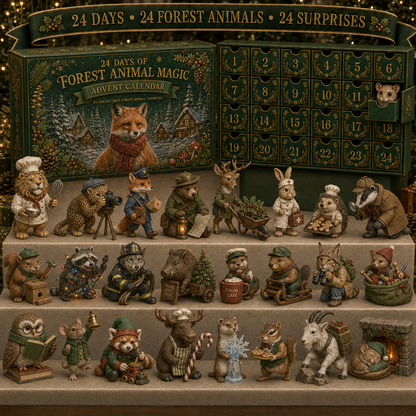🎁48% OFF -Forest Animals Christmas Advent Calendar 2026 - 24-Day Festive Countdown,  Charms Blind Box - Gift For Forest Animals Lovers