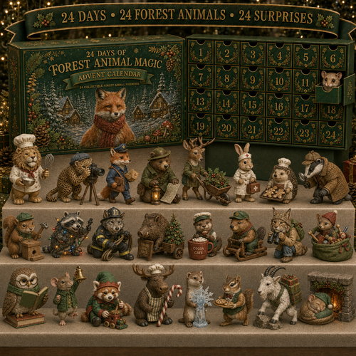 🎁48% OFF -Forest Animals Christmas Advent Calendar 2026 - 24-Day Festive Countdown,  Charms Blind Box - Gift For Forest Animals Lovers