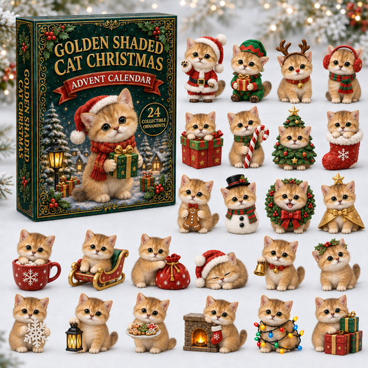 CHRISTMAS KICKOFF 48% OFF-Golden British Shorthair Advent Calendar 2026 - 24-Day Festive Countdown Blind Box - Gift For Golden British Shorthair Lovers