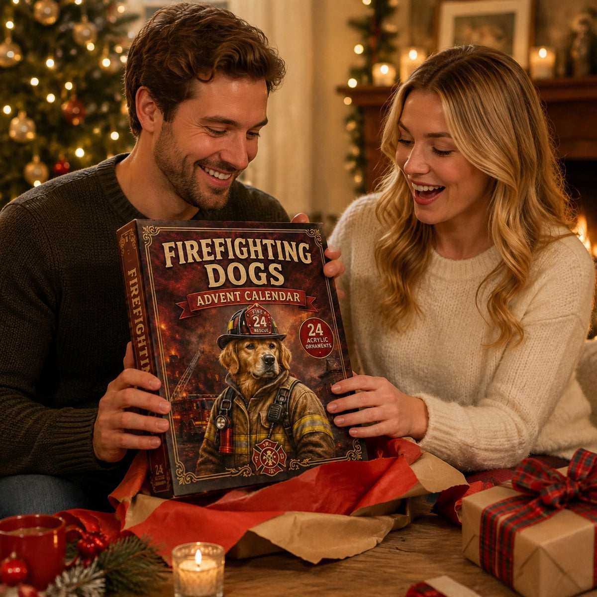 Firefighting Dogs Advent Calendar 2026 - 24-Day Festive Countdown