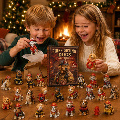 Firefighting Dogs Advent Calendar 2026 - 24-Day Festive Countdown