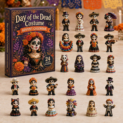 High-quality miniature model✨2026 Day of the Dead Advent Calendar – 24 Days of Mystery Collectible Figurines, Sugar Skull Characters & Festive Holiday Surprises
