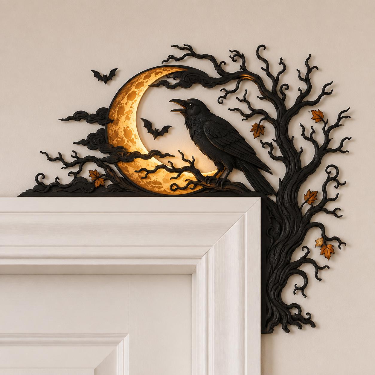 Raven Moon Halloween Corner Decor