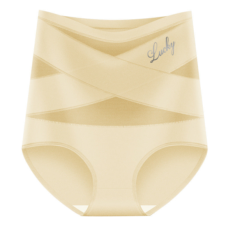 🌸 Last Day Special Price £9.99 ! 🔥Plus-Size High-Waist Cross Tummy Control Panties