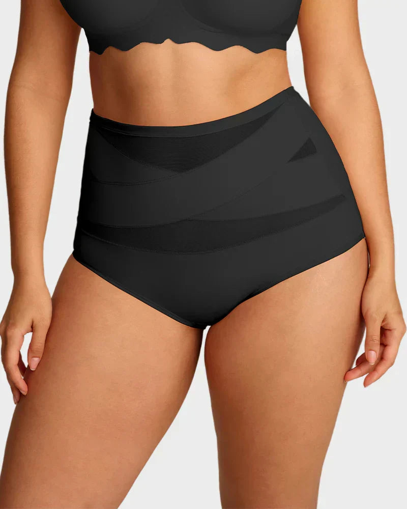 🌸 Last Day Special Price £9.99 ! 🔥Plus-Size High-Waist Cross Tummy Control Panties