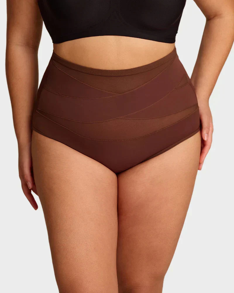 🌸 Last Day Special Price £9.99 ! 🔥Plus-Size High-Waist Cross Tummy Control Panties