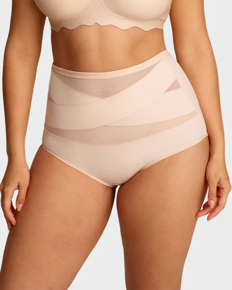 🌸 Last Day Special Price £9.99 ! 🔥Plus-Size High-Waist Cross Tummy Control Panties
