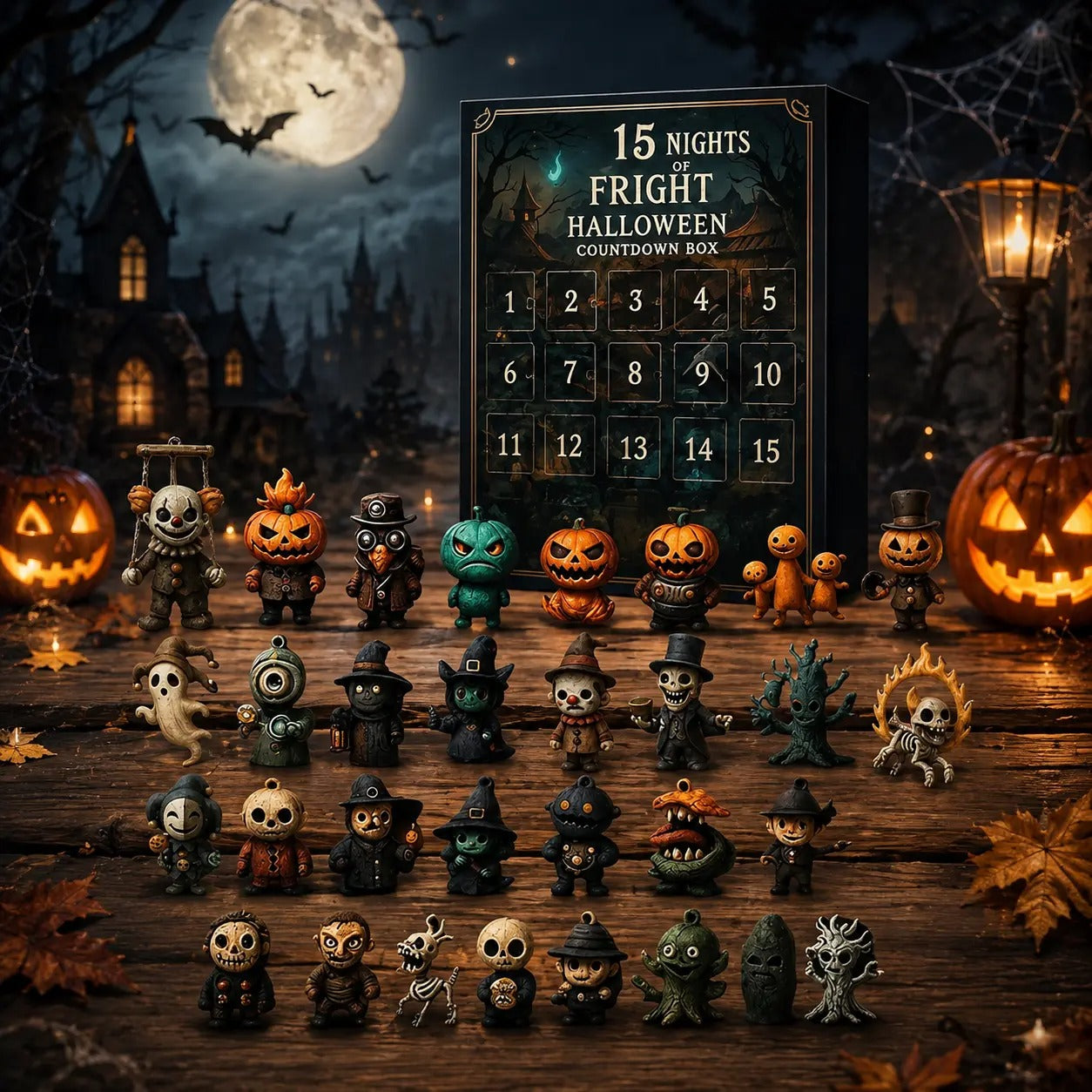 2026 Halloween Countdown Advent Calendar Gift Box - 31 Nights of Fright Blindbags Surprise Set, Scary Doll Collectible Minifigures, Hanging Charms, Mini Decorations, Festive Horror Vibe Gift for Horror Lovers with Daily Halloween Surprise