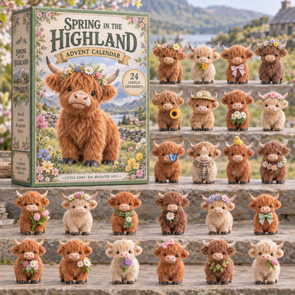 CHRISTMAS KICKOFF 49 % OFF - Spring In The Highland Advent Calendar 2026 - 24-Day Festive Countdown - Gift For Highland Cow