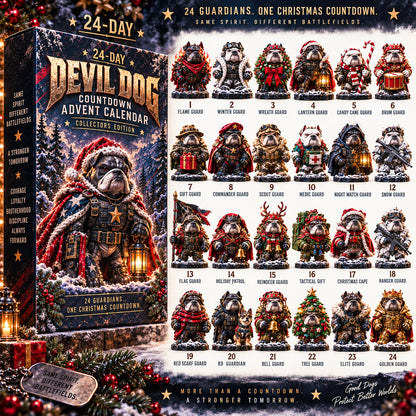 🔥HOT SALE🔥🐾🔥 Devil Dog 24-Day Christmas Countdown Advent Calendar
