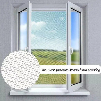 Self-Adhesive Window Fly Screen Mesh – Cut-to-Size Insect & Mosquito Net for Windows