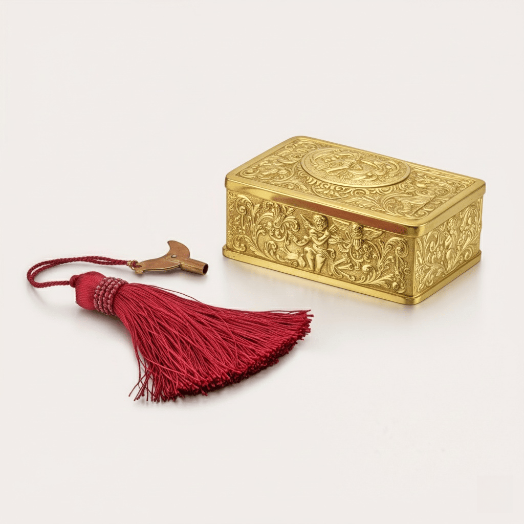 European Three-dimensional Embossed Bird Music Box