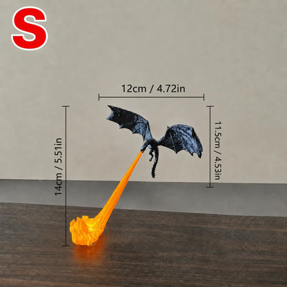 3D-Printed Illuminated Dragon Flame Book Nook – Mystical Fantasy Bookshelf Décor