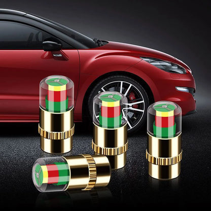 4Pcs Car Tire Pressure Monitor Valve Stem Caps